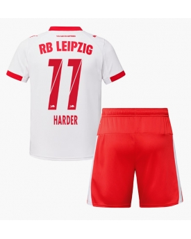 RB Leipzig Conrad Harder #11 Maglia Gara Casa Repliche 2025-26 Bambino Maniche Corte